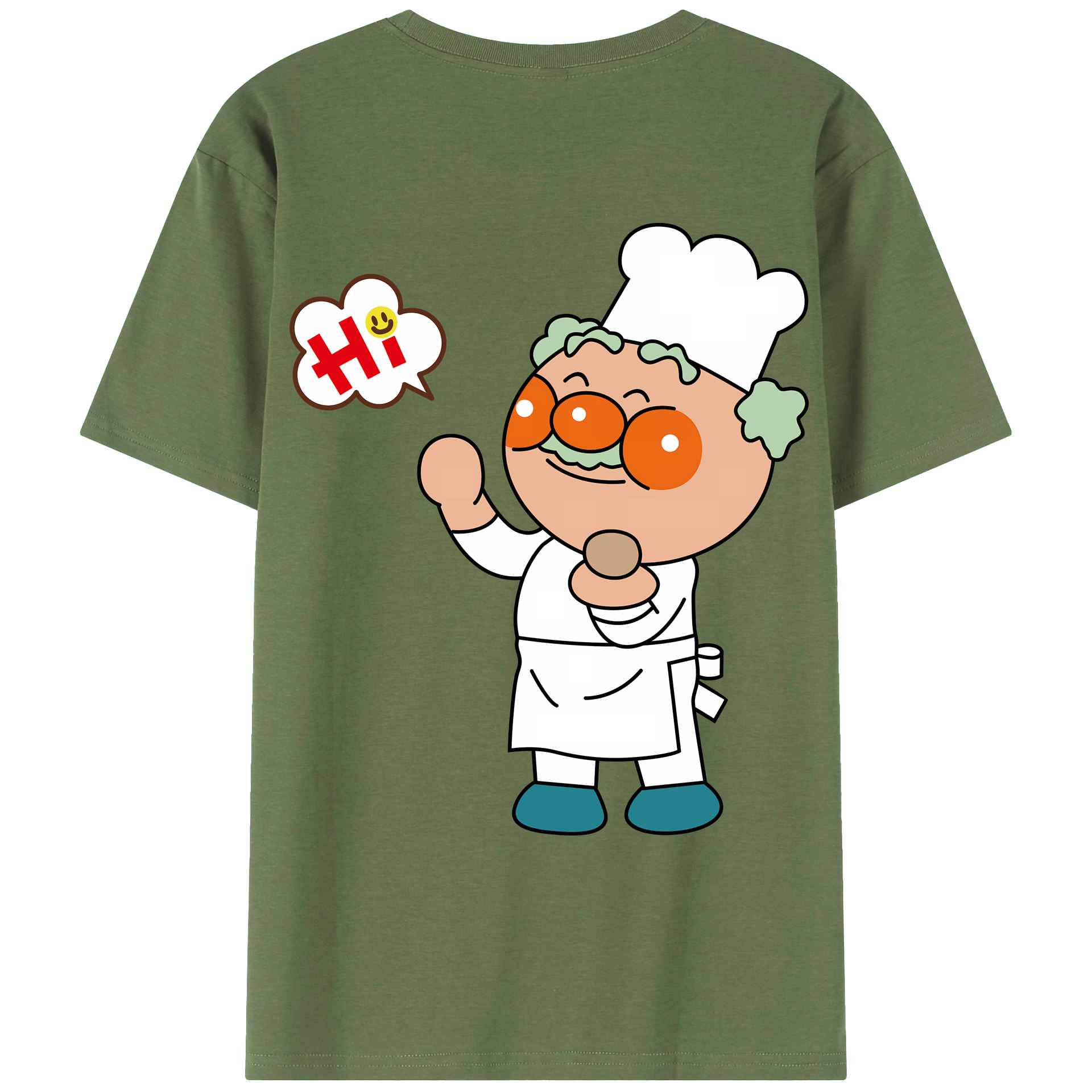 （画像用） アンパンマン Anpanman 綿100％ メンズ半袖Tシャツ（バックプリント） 通気性